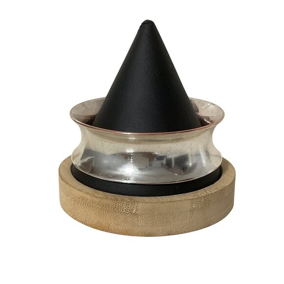 Silver Tone Metal Wide Bangle Bracelet - Picture 1 of 3